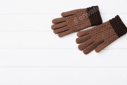 Preview: Gloves On White Wooden Background