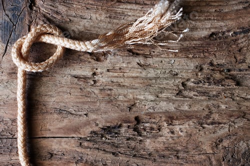 Preview: Rope On A Wooden Background