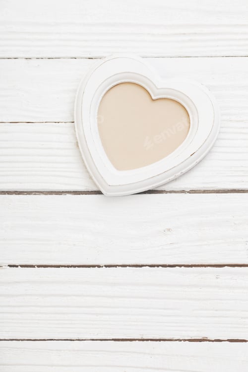 Preview: Old White Wooden Frame On White Wooden Background