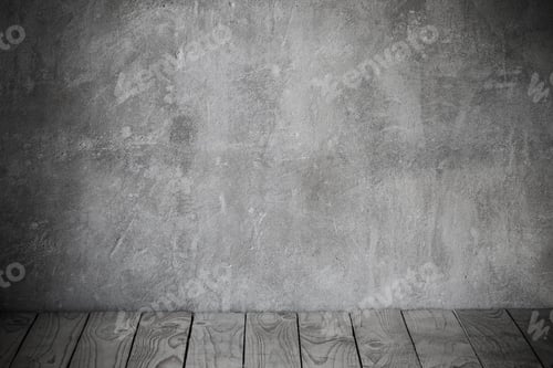 Preview: Grungy Grey Wall and Wooden Floor Backdrop