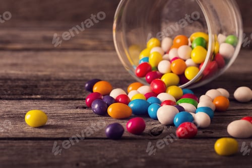 Preview: Sweets On Wooden Background