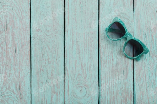 Preview: Sunglasses On Wooden Background