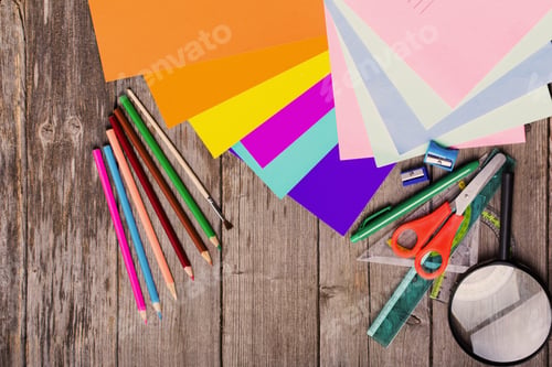 Preview: Back To School Concept On Wooden Background