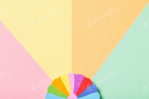 Preview: Colored Paper Background With An Eraser
