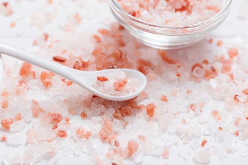 Preview: Himalayan Salt On White Wooden Background