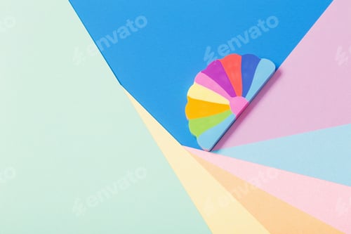 Preview: Colored Paper Background With An Eraser