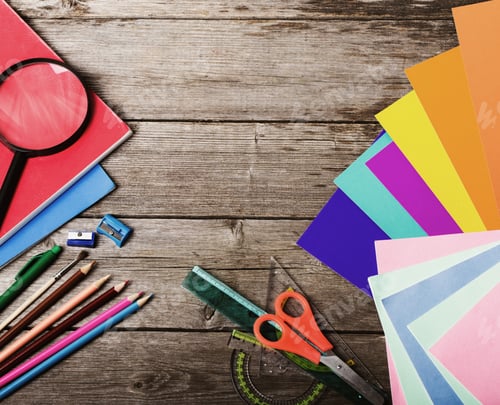 Preview: Back To School Concept On Wooden Background