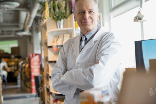 Preview: Portrait Of Pharmacist In Market