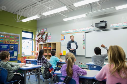 Preview: Teacher And Elementary Students In Classroom