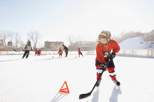 Preview: Ice Hockey Player Skating On Rink