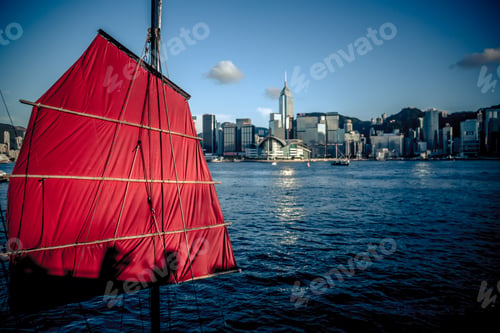 Preview: Hong Kong Harbor View With Vintage Color
