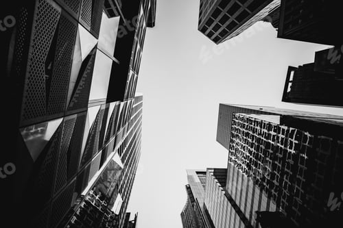 Preview: Bottom Up View Of Commercial Building In Hong Kong