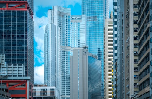 Preview: Hong Kong Commercial Building Close Up