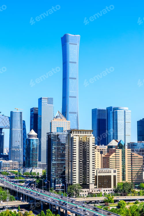 Preview: Modern City Skyline And Buildings In Beijing,China.