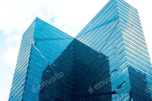 Preview: Bottom Up View Of Modern Office Building In Shenzhen, China