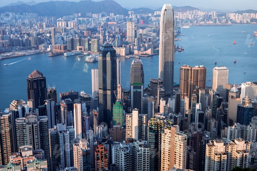 Preview: Hong Kong Cityscape At Daytime. View From Peak