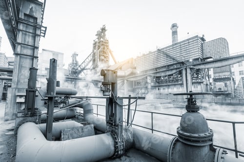 Preview: Steel Plant Sewage Pool And Industrial Buildings