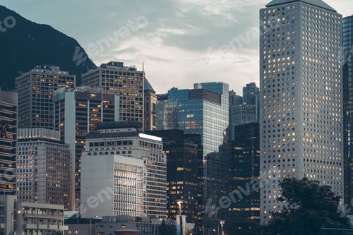 Preview: Hong Kong Cityscape At Night.