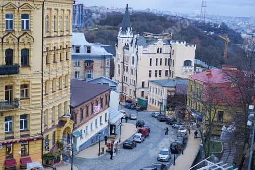 Preview: Kiev, Ukraine. 29 November 2017. Andriyivskyy Descent Is A Historic Descent Connecting Kiev'S Upper