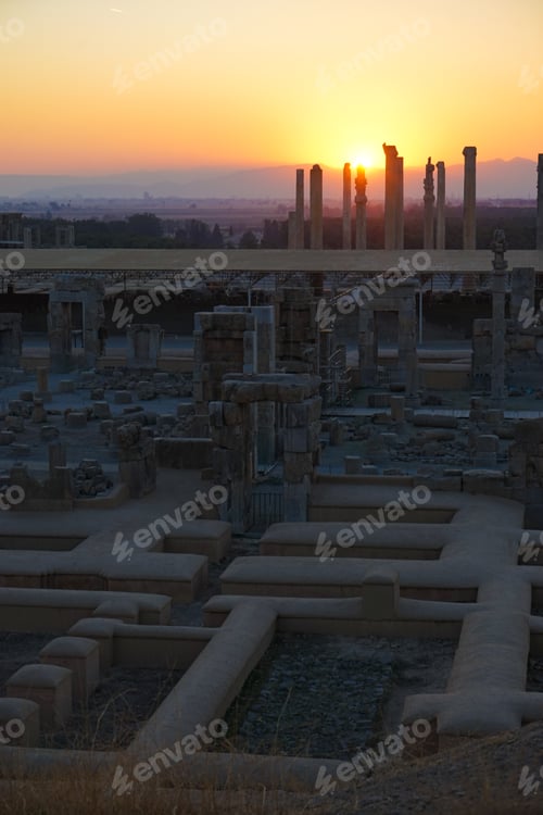 Preview: Sunset At Persepolis, Whose Magnificent Ruins Rest At The Foot Of Kuh-E Rahmat (Mountain Of Mercy)
