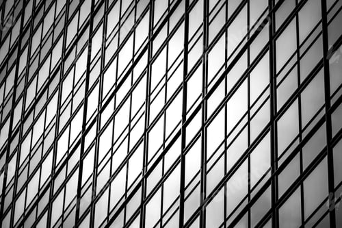 Preview: Windows Of Business Building On Black And White Color