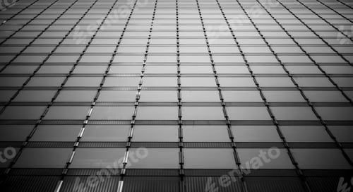 Preview: Windows Of Commercial Building In Hong Kong With B&W Color