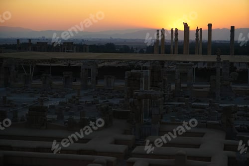 Preview: Sunset At Persepolis, Whose Magnificent Ruins Rest At The Foot Of Kuh-E Rahmat (Mountain Of Mercy)