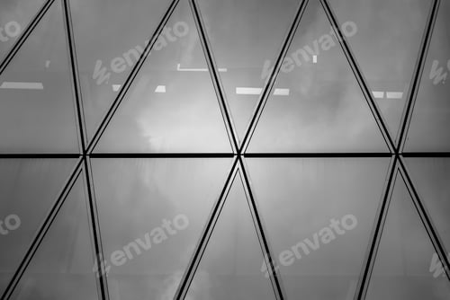 Preview: Windows Of Business Building With B&W Color