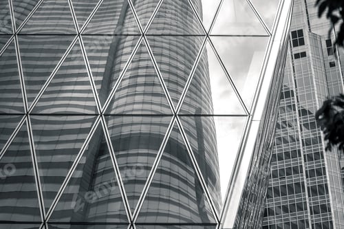Preview: Commercial Building In Hong Kong With B&W Color