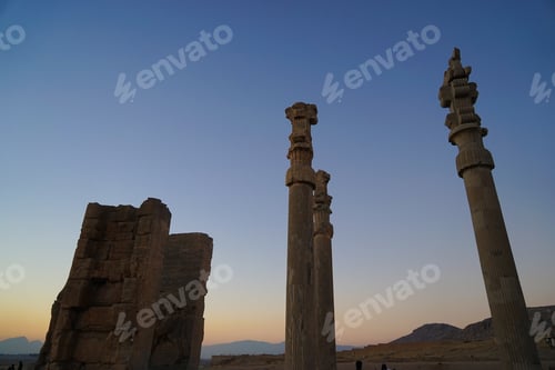 Preview: Sunset At Persepolis, Whose Magnificent Ruins Rest At The Foot Of Kuh-E Rahmat (Mountain Of Mercy)