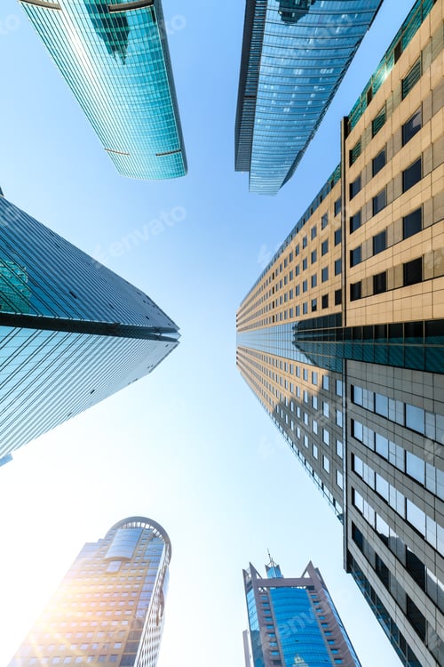 Preview: Contemporary Architectural Office Building, Urban Landscape In Shanghai