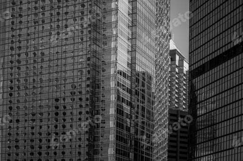 Preview: Windows Of Commercial Building With B&W Color