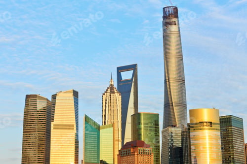Preview: Beautiful Shanghai Cityscape At Dusk