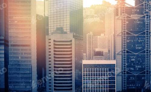 Preview: Hong Kong City View Against Sun Ray
