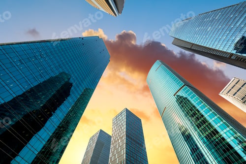 Preview: Low Angle View Of Skyscrapers In Shanghai,China