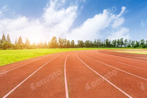 Preview: Red Runway In Outdoor Stadium