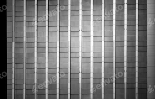 Preview: Office Building Exterior, Modern Architecture, Close Up With Black And White Color