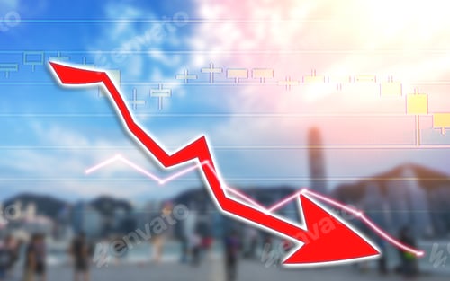Preview: Double Exposure Of Stocks Market Chart; Concept For Hong Kong Stock Market Or Business Or Labor