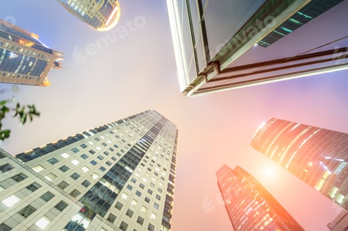 Preview: Business District With Modern Skyscrapers In Shanghai