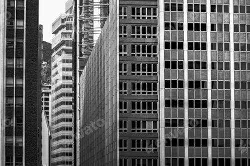 Preview: Commercial Building In Hong Kong With B&W Color