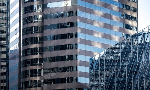 Preview: Modern Office Building Detail At Hong Kong, Glass Surface