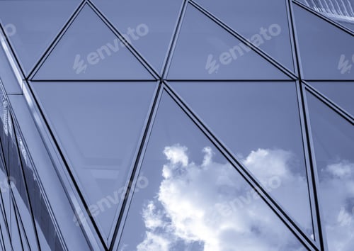 Preview: Modern Office Buildings In Central Hong Kong, Blue Tone Color Processing
