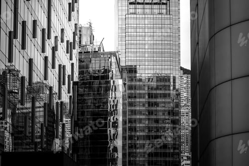 Preview: Commercial Building In Hong Kong With B&W Color