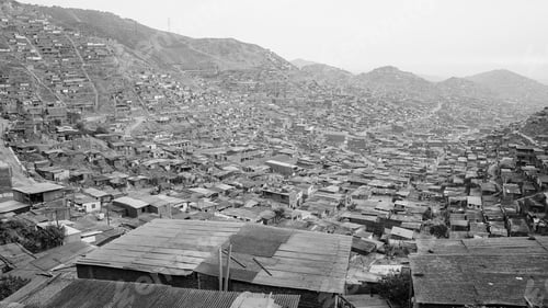 Preview: Slums Surrounding Lima, Peru: December 2016. Shanty Towns In The Surroundings Of Lima City Proper