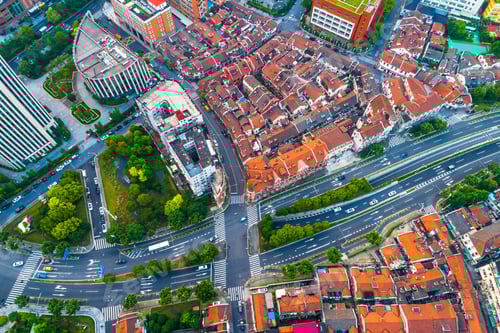 Preview: Aerial View Of The Shanghai City,China.