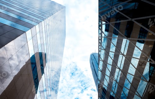 Preview: Office Building Window Close Up In Hong Kong