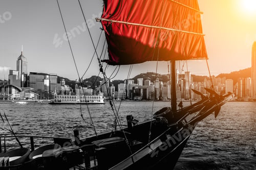 Preview: Hong Kong Harbour View With Sunlight