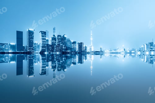 Preview: Shanghai Skyline On The Huangpu River At Night,China