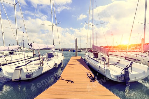 Preview: Sailboat Moored In The Harbor