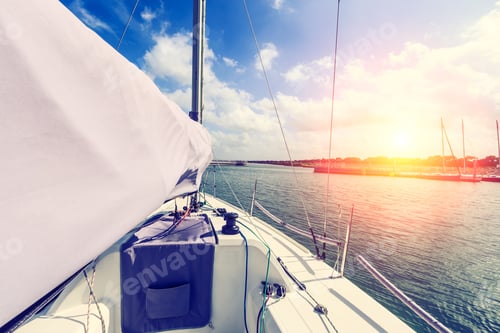 Preview: Sailboat Is Ready To Sail Out Of The Harbor